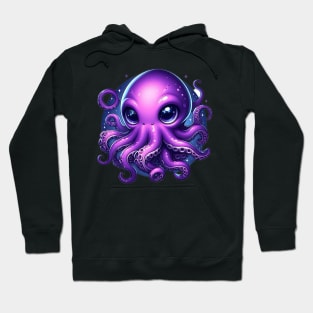 Purple Octopus Enchantment: A Violet Aquatic Marvel" Hoodie